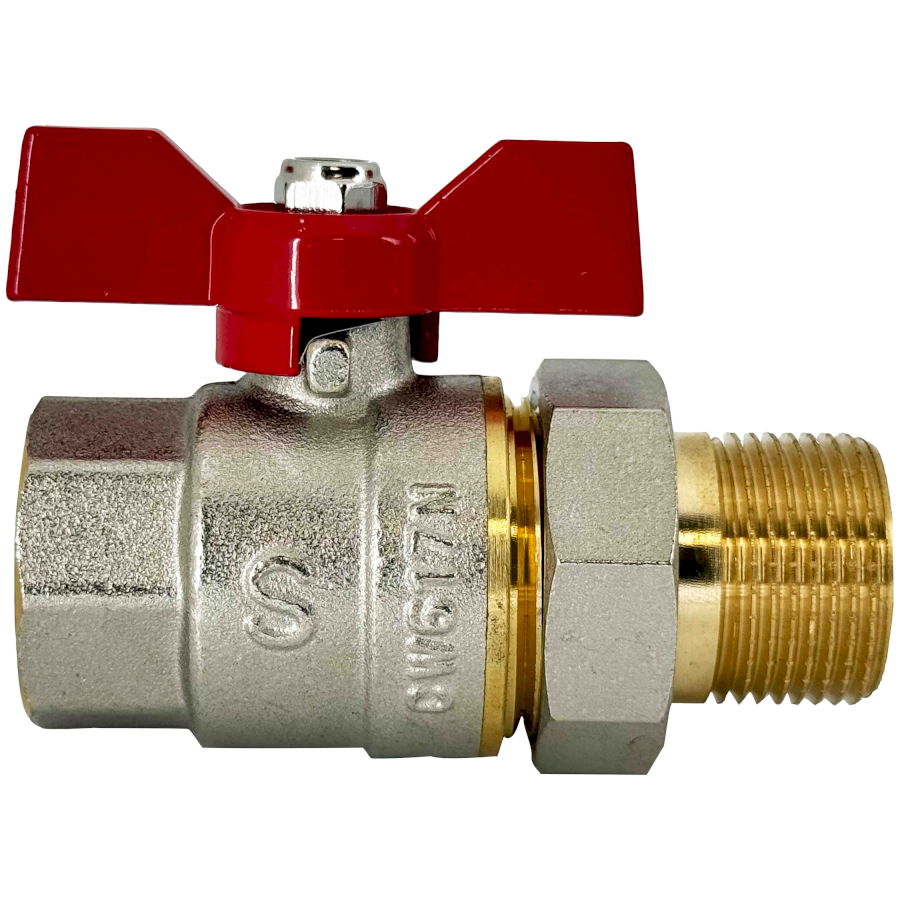 3425-ams098 Kulový kohout se šroubením voda 3/4